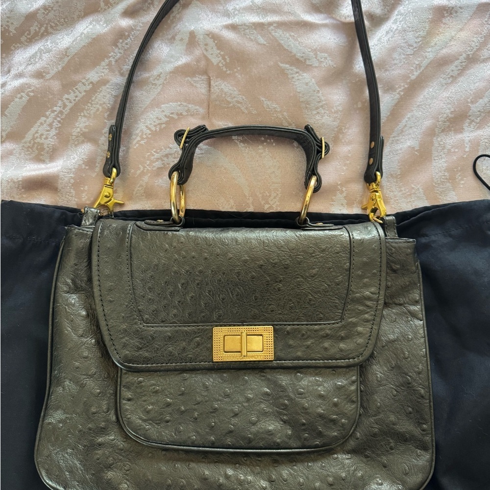 Rebecca Minkoff Black Shoulder Bag with Gold Accents